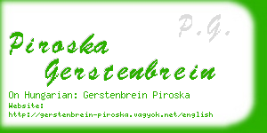 piroska gerstenbrein business card